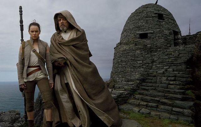 Daisy Ridley and Mark Hamill in The Last Jedi DISNEY/LUCASFILM